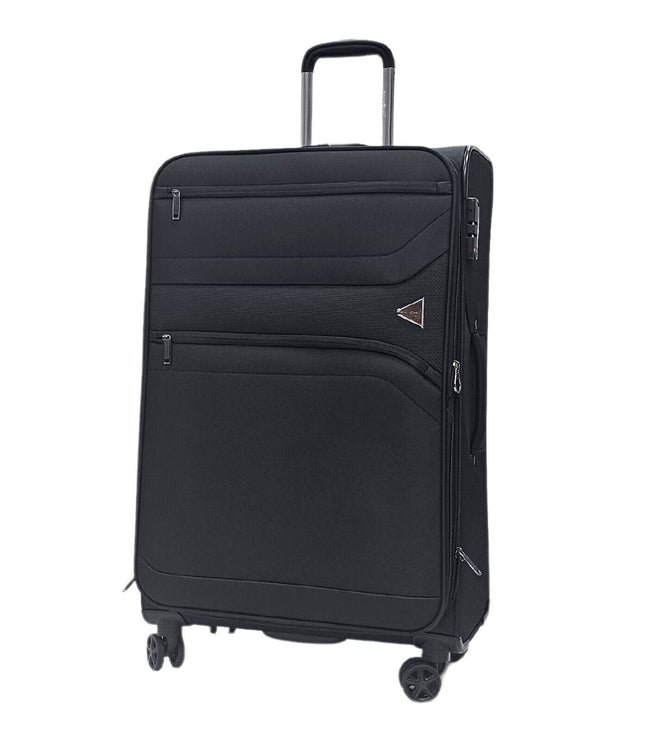 Corby Large Soft Shell Suitcase in Black