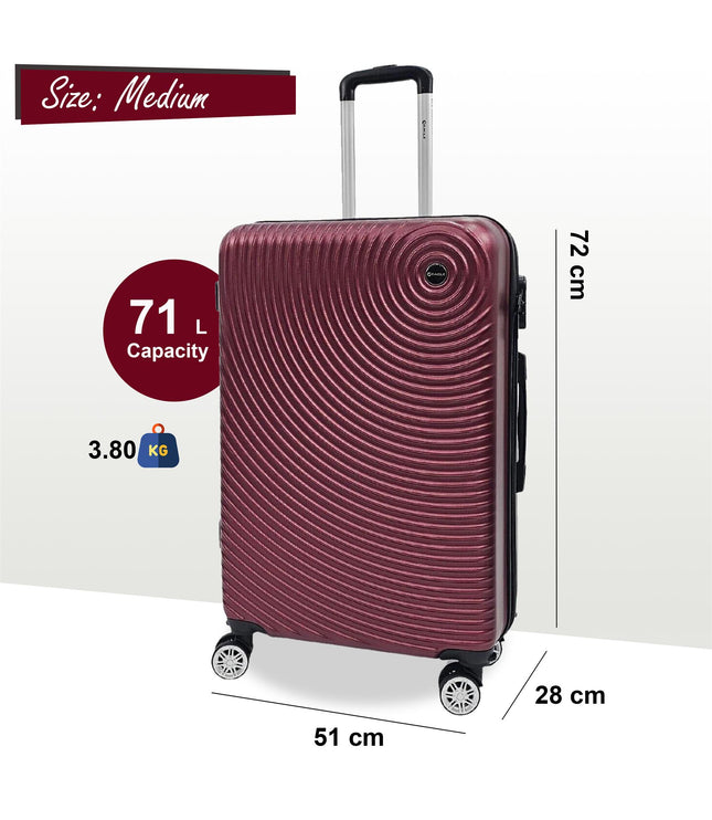 Chorley Medium Hard Shell Suitcase in Burgundy