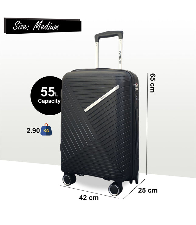 Chita Medium Hard Shell Suitcase in Black