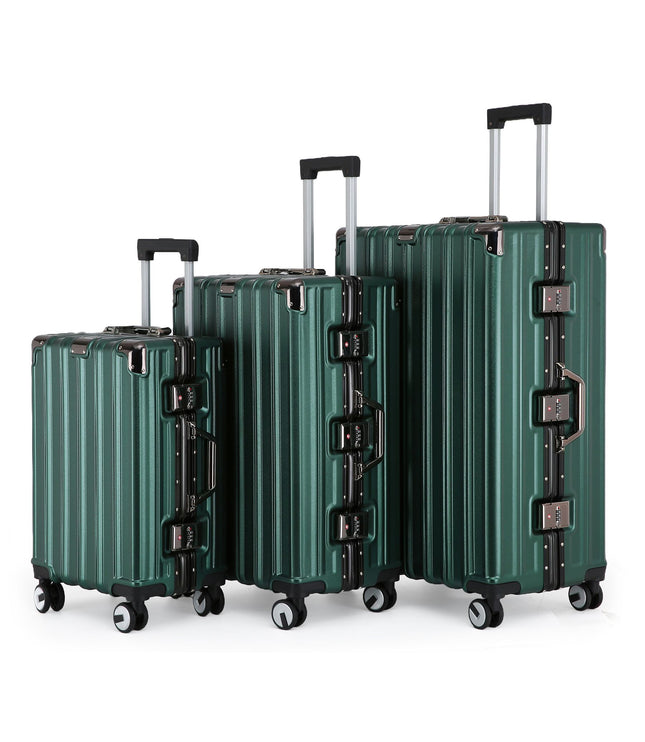 Airdrie Set of 3 Hard Shell Suitcase in Green