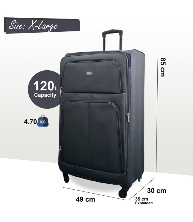 Tahara X-Large Soft Shell Suitcase in Grey