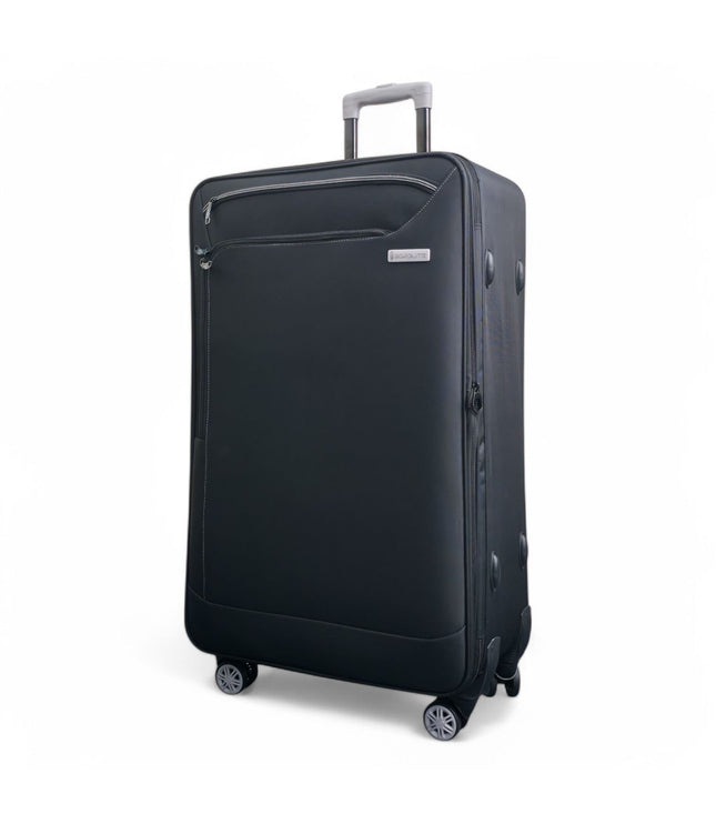 Handa Large Soft Shell Suitcase in Black