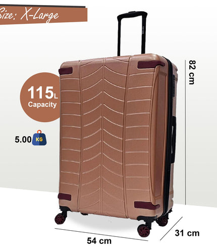 Chilton Extra Large Hard Shell Suitcase in Rose Gold