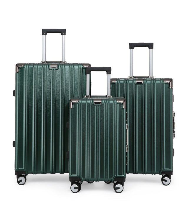 Airdrie Set of 3 Hard Shell Suitcase in Green