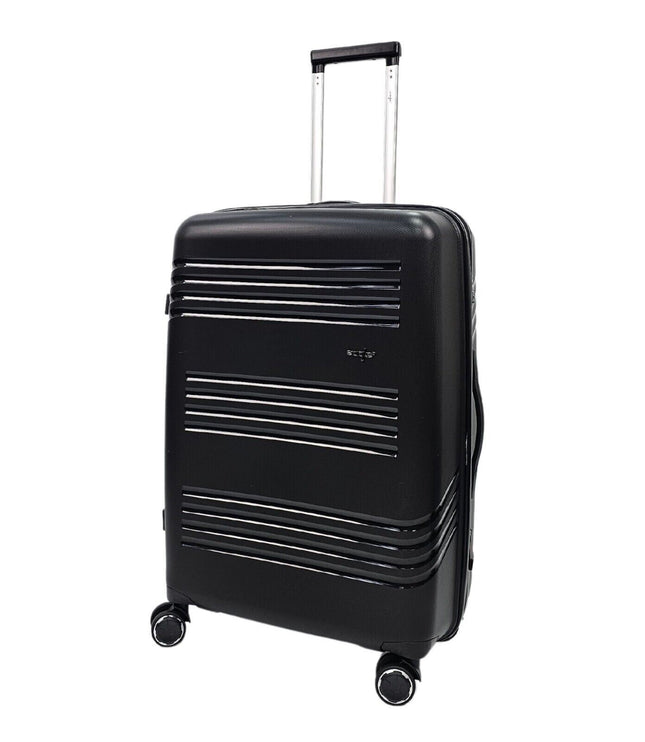 Camborne Medium Hard Shell Suitcase in Black
