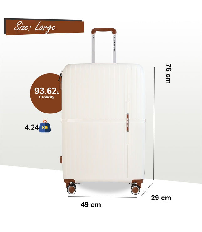 Corowa Large Hard Shell Suitcase in White