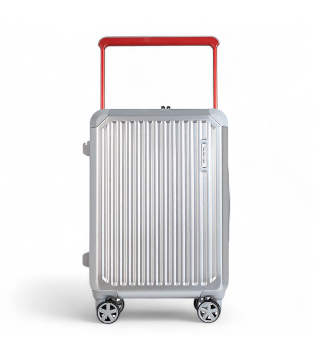 Hard Shell Silver Rimowa Inspired TSA Cabin Luggage Suitcase Durable Spinner Carry-On