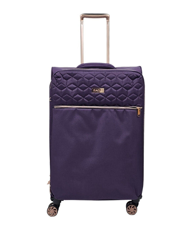 Bexley Medium Soft Shell Suitcase in Purple
