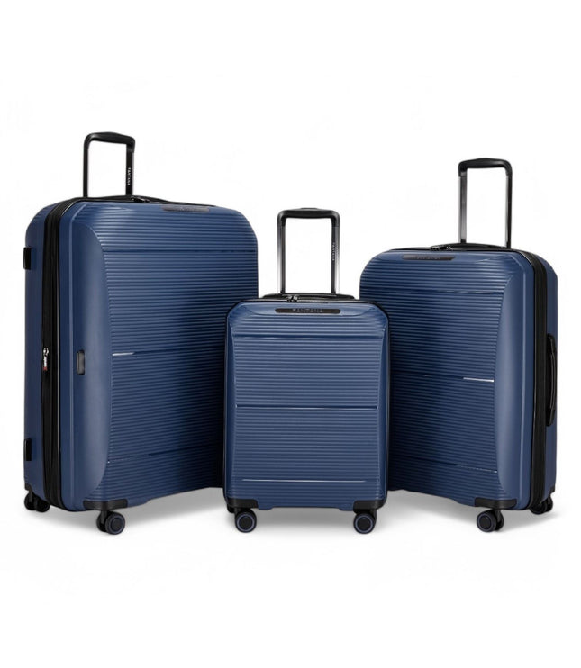 Abiko Set of 3 Hard Shell Suitcase in Navy