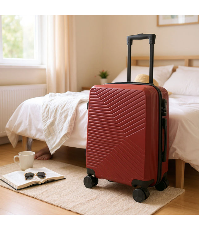 Junee Cabin Hard Shell Suitcase in Red