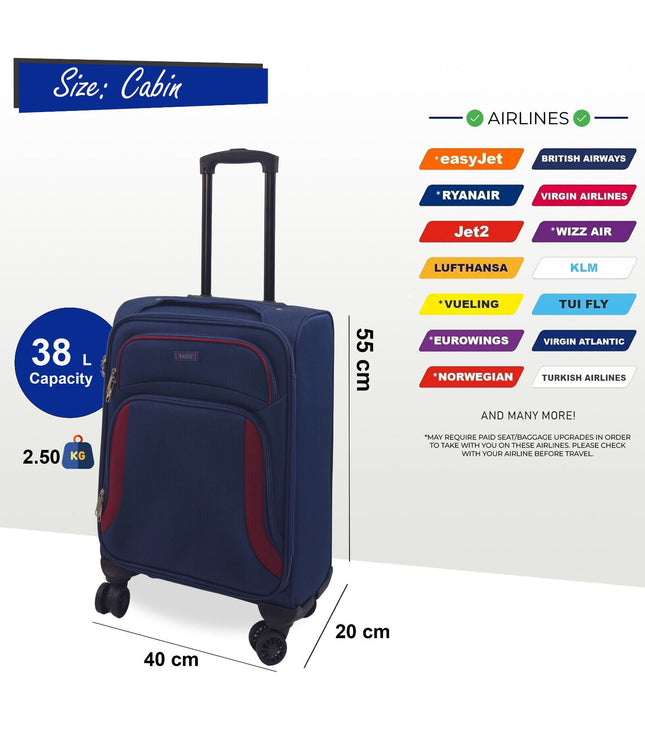 Arundel Cabin Soft Shell Suitcase in Navy