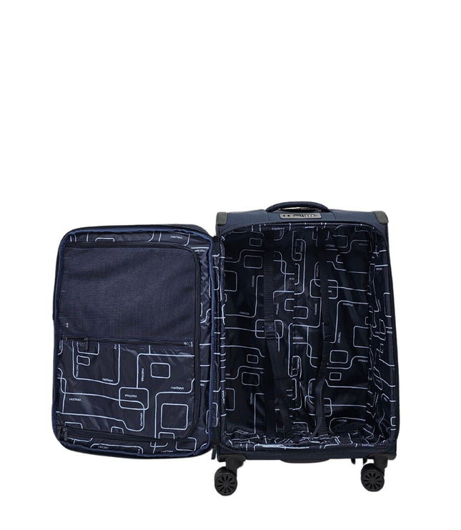 Bourne Medium Soft Shell Suitcase in Navy
