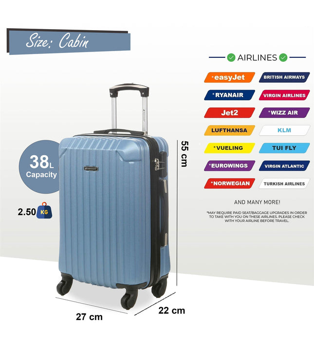 Corowa Cabin Hard Shell Suitcase in Blue