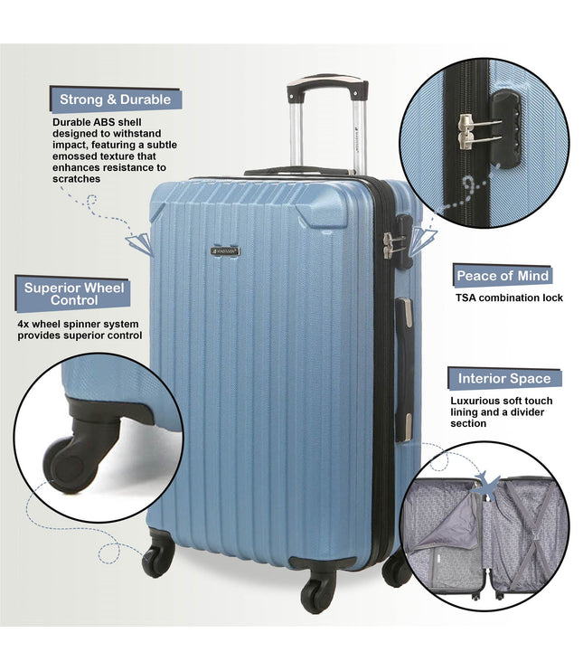 Corowa Cabin Hard Shell Suitcase in Blue