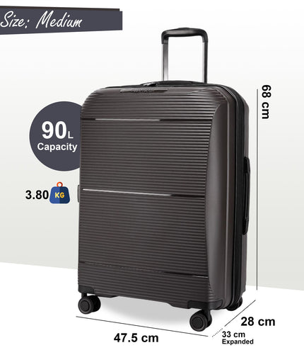 Abiko Medium Hard Shell Suitcase in Grey