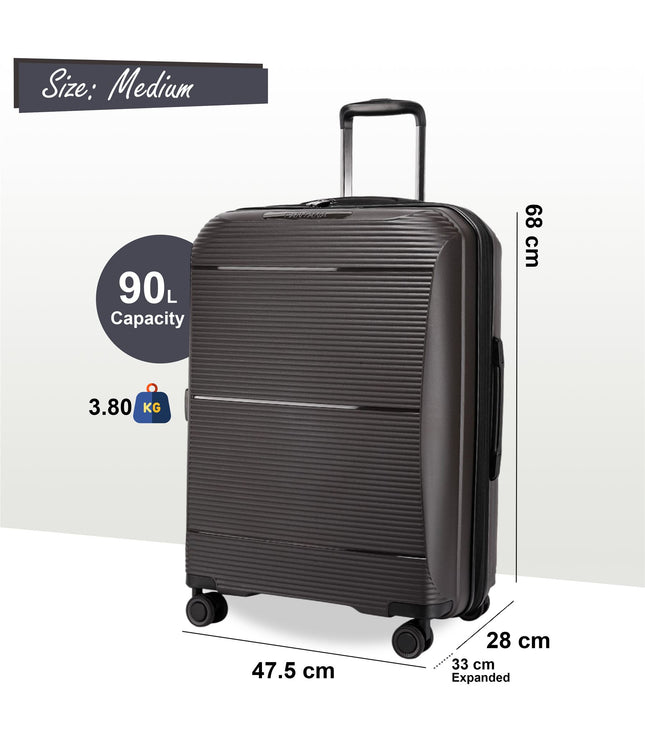 Abiko Medium Hard Shell Suitcase in Grey