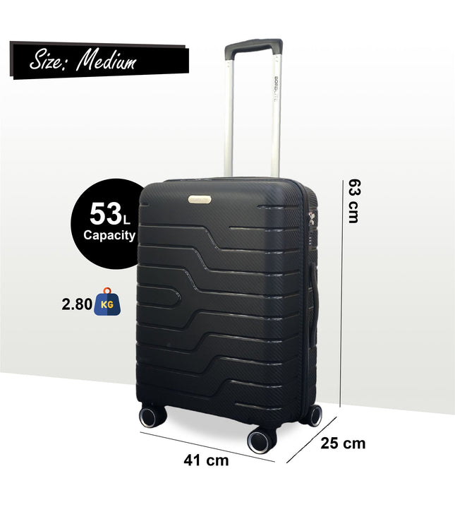 Kariya Medium Hard Shell Suitcase in Black