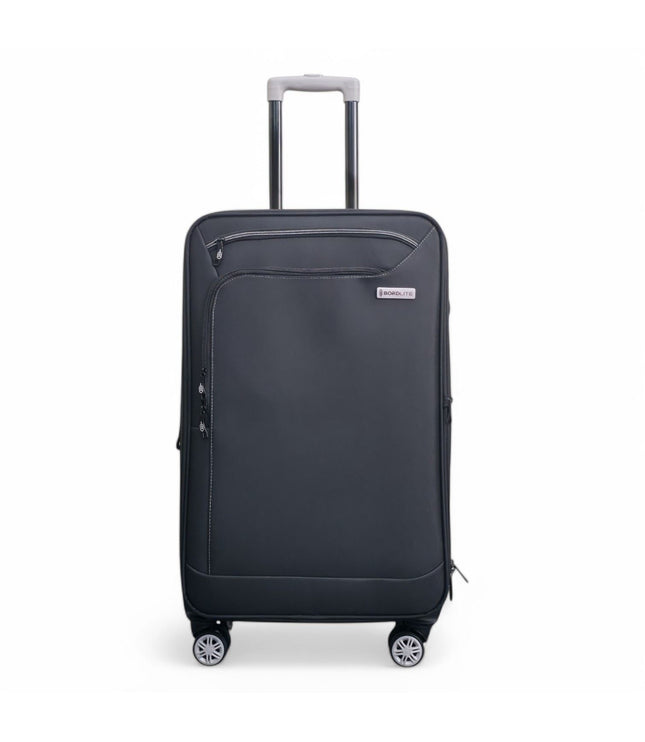 Handa Medium Soft Shell Suitcase in Black