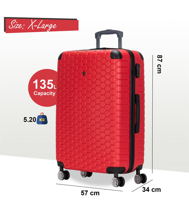 Noda X-Large Hard Shell Suitcase in Red