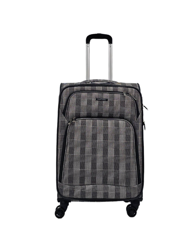Ashbourne Medium Soft Shell Suitcase in Stripe