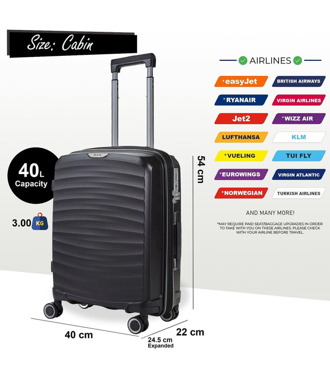Alton Cabin Hard Shell Suitcase in Black