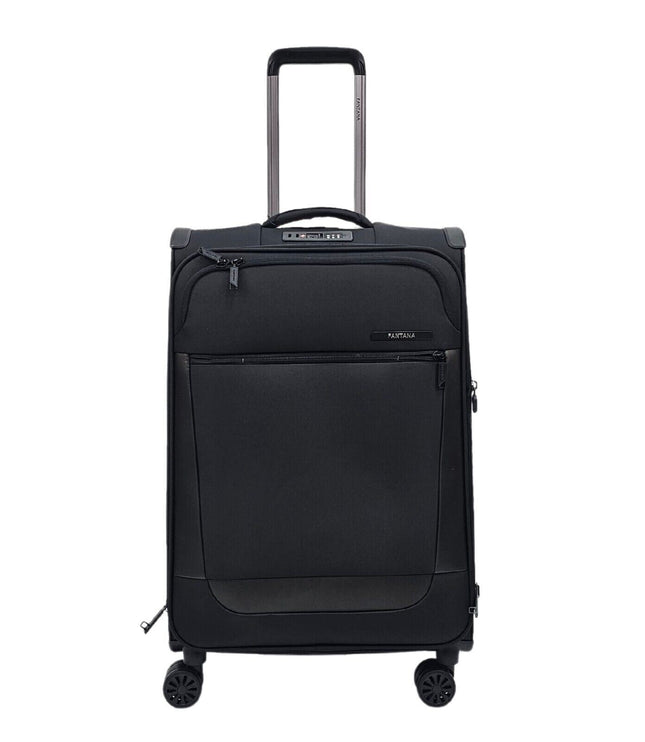 Bourne Medium Soft Shell Suitcase in Black