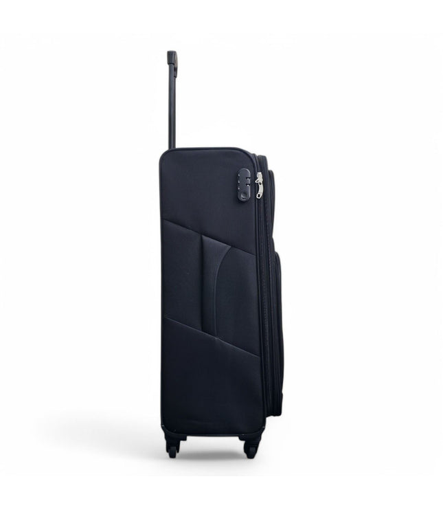 Tahara Large Soft Shell Suitcase in Black