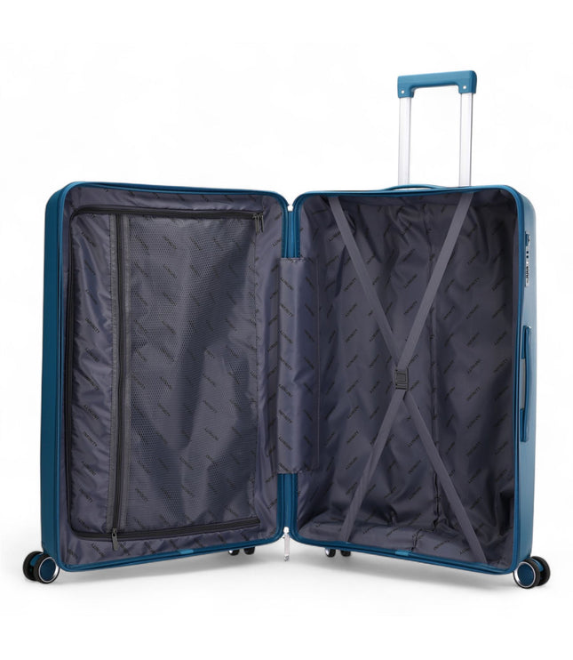 Burnaby Large Hard Shell Suitcase in Teal Blue