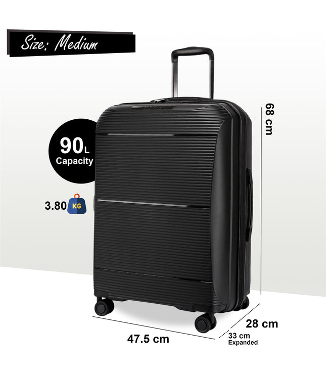 Abiko Medium Hard Shell Suitcase in Black