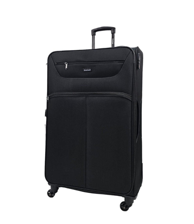 Ashford Extra Large Soft Shell Suitcase in Black