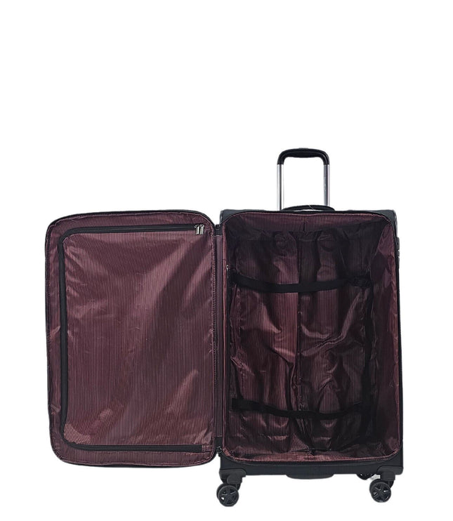 Corby Large Soft Shell Suitcase in Black