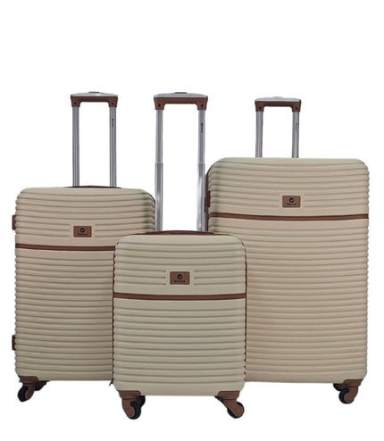 Caistor Set of 3 Hard Shell Suitcase in Cream