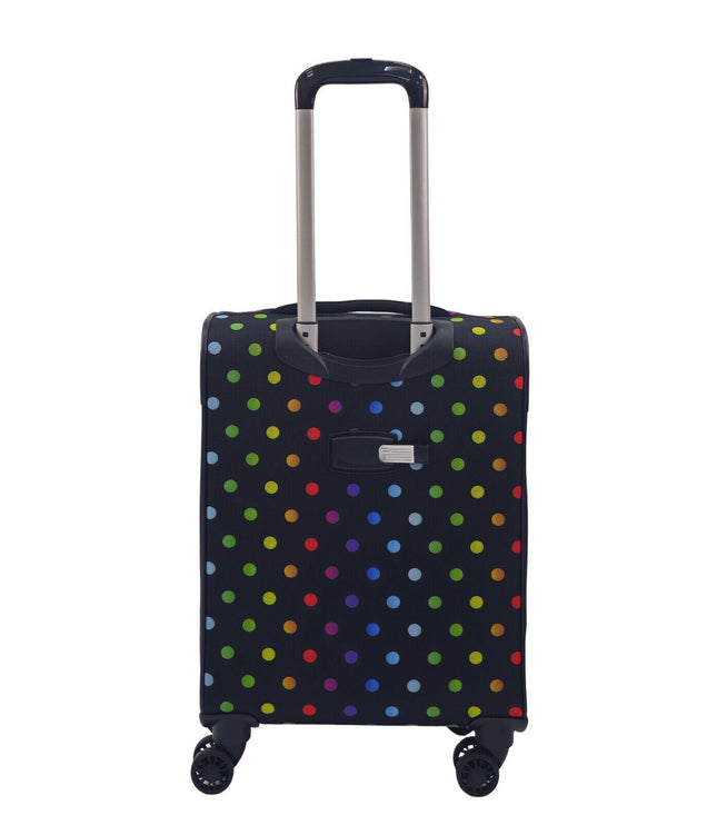 Ashbourne Cabin Soft Shell Suitcase in Dots