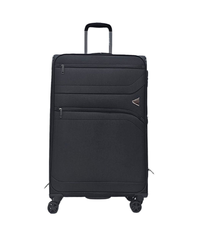 Corby Large Soft Shell Suitcase in Black
