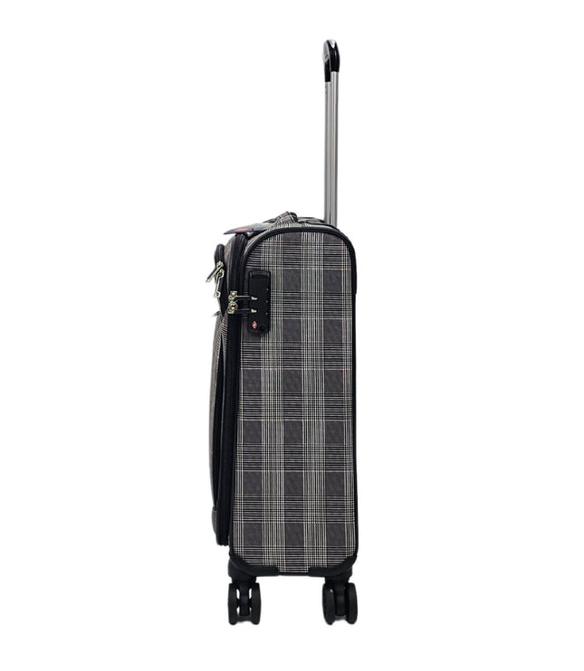 Ashbourne Cabin Soft Shell Suitcase in Stripe