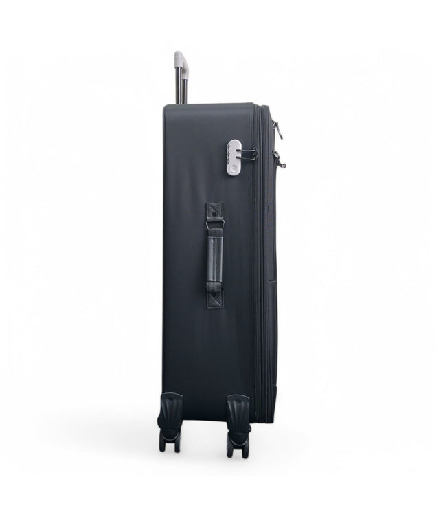 Handa Large Soft Shell Suitcase in Black