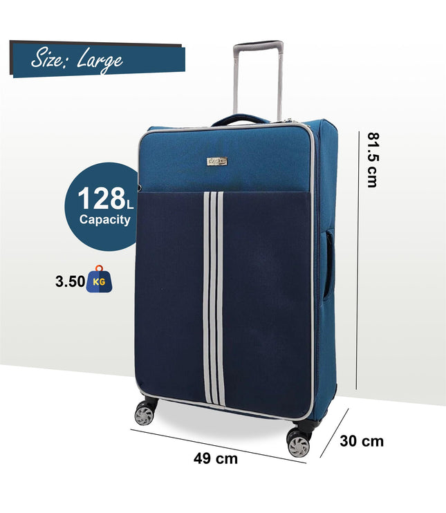 Beverley Large Soft Shell Suitcase in Teal