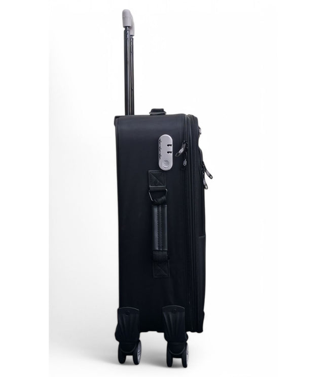 Handa Cabin Soft Shell Suitcase in Black