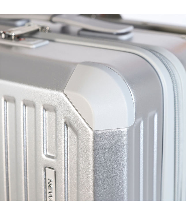 Hard Shell Silver Rimowa Inspired TSA Cabin Luggage Suitcase Durable Spinner Carry-On