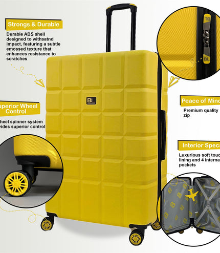 Cotgrave Large Soft Shell Suitcase in Yellow