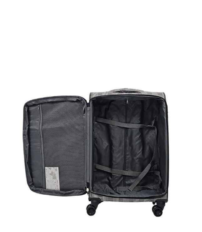 Ashbourne Cabin Soft Shell Suitcase in Stripe
