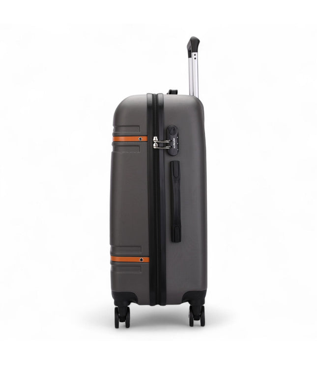 Calgary Large Hard Shell Suitcase in Charcoal Black