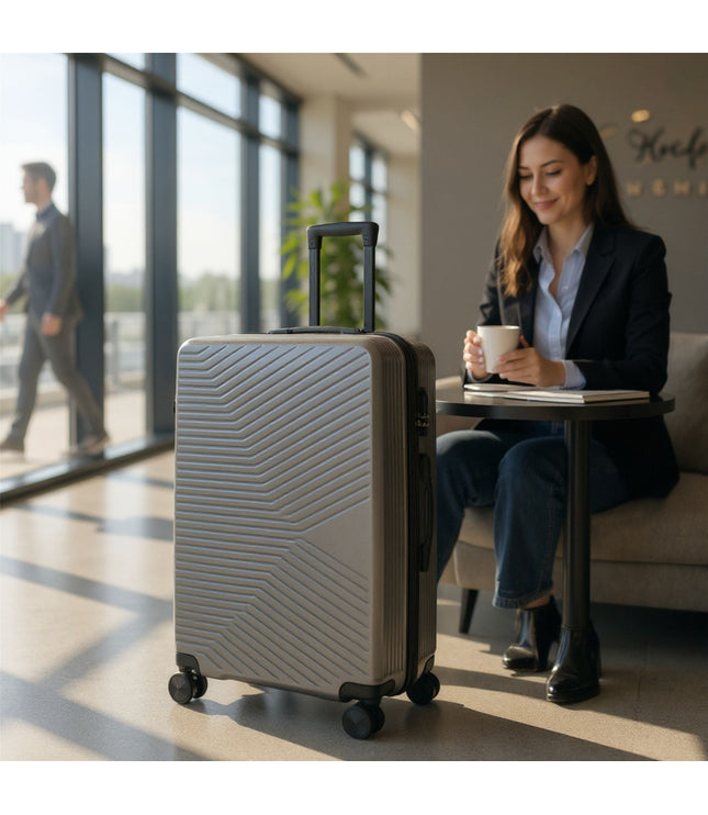 Junee Medium Hard Shell Suitcase in Charcoal Grey