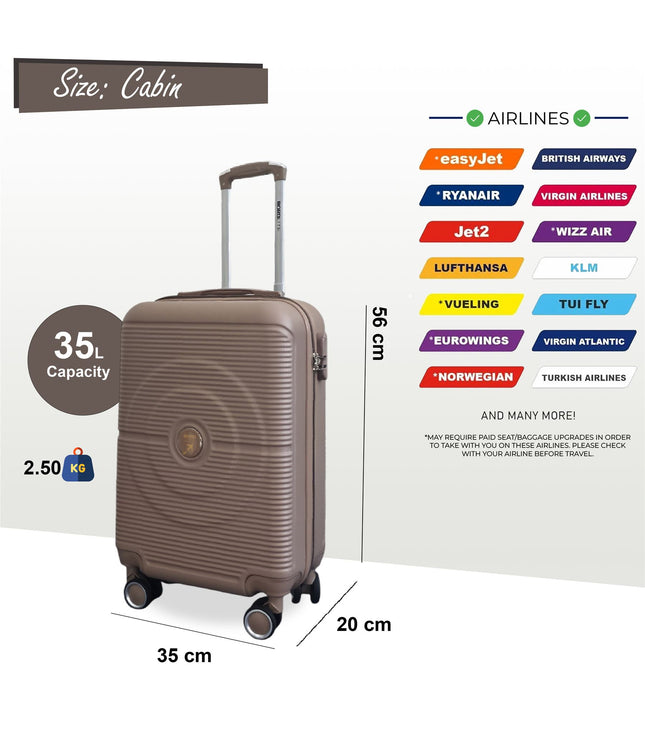 Seto Cabin Hard Shell Suitcase in Gold