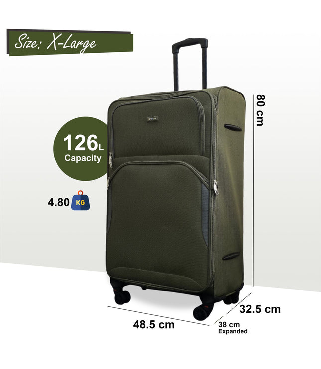 Gosford X-Large Soft Shell Suitcase in Green