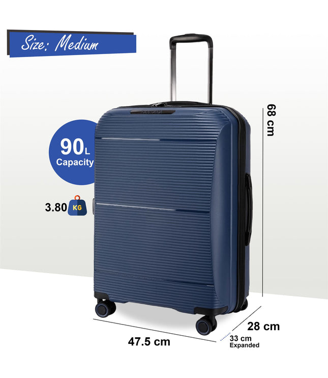 Abiko Medium Hard Shell Suitcase in Navy