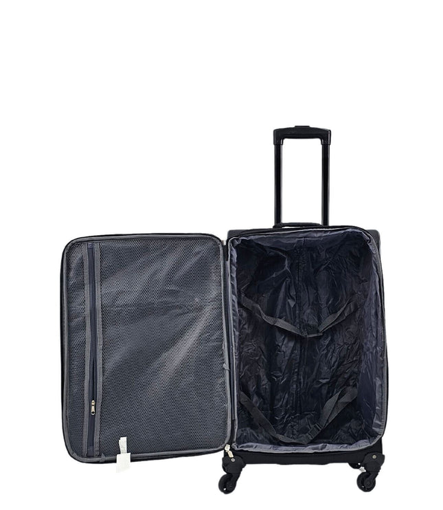 Corsham Medium Soft Shell Suitcase in Black