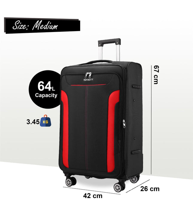 Delta Medium Hard Shell Suitcase in Black