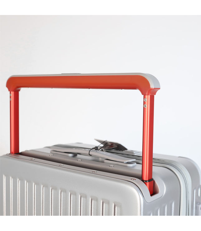 Hard Shell Silver Rimowa Inspired TSA Cabin Luggage Suitcase Durable Spinner Carry-On