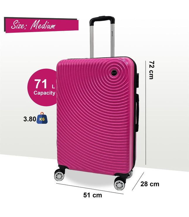 Chorley Medium Hard Shell Suitcase in Fuschia